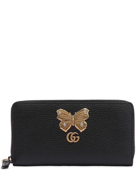 gucci zip around wallets with butterfly|gucci signature zip around wallet.